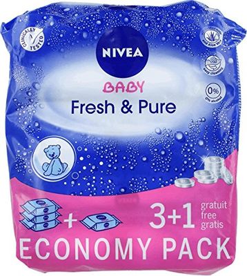 Lot de 4 lingettes pour bébé Pure & Fresh 63