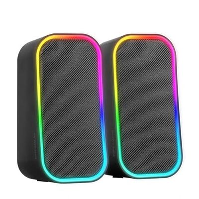 Glowster 20W RGB Bluetooth Speaker, Black, Surround Sound Ideal for Gaming, Parties and Multimedia Use.