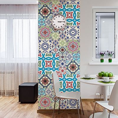 Ambiance Sticker Vinilos Autoadhesivos, Decoración de Paredes, Adhesivos de Azulejos para Baño y Cocina Salsa - 30 Vinilo Azulejos de 20 x 20 cm