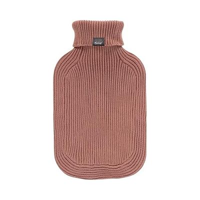 Fashy Hot Water Bottle with Turtleneck Knitted Cover Brown 2 L