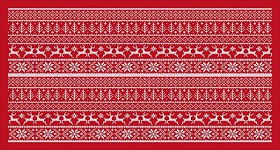 Passatoia da cucina, 100% Made in Italy, Tappeto antimacchia con stampa digitale, Runner antiscivolo e lavabile, Modello Natale - Chelsie, cm 100x52