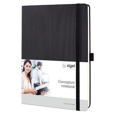 SIGEL CO118 Notizbuch Conceptum, Tablet-Größe, liniert, schwarz: Notebook Conceptum, Classic, Hardcover