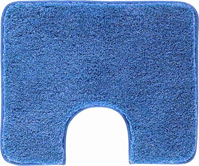 Grund Bath Mat 27 mm, Ultra Soft and Absorbent, Anti Slip, 5 Years Warranty, MELANGE, Wc Mat with Cut-Out 50x60 cm, Denim