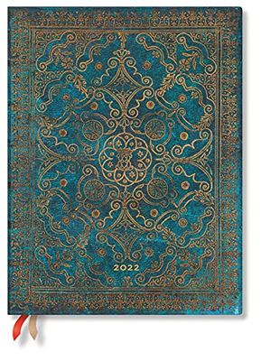 Paperblanks Agende Flexi a Copertina Morbida di 12 Mesi 2022 Azzurro | Verticale | Ultra (180 × 230 mm)