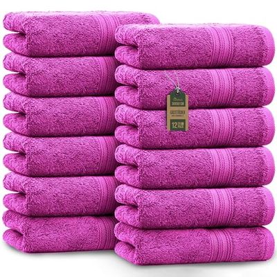 NatureMark Toallas, Pink, Pack de 12-30 x 50 cm