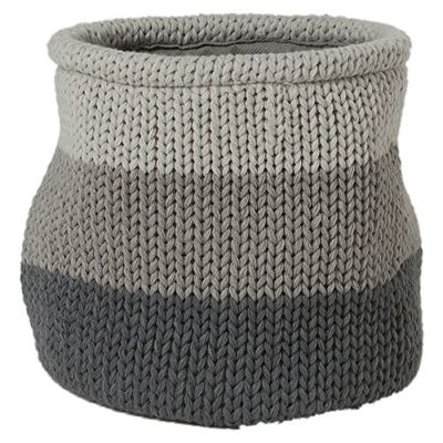 Sealskin cesta de almacenamiento Knitted acrílico gris