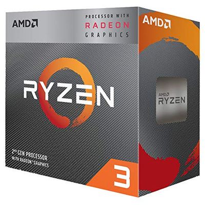 AMD Ryzen 3 3200G Processeur (Graphique Intégré Radeon Vega 8, 4 Cœurs/4 Threads, 65W DTP, Socket AM4, 6MB Cache, Jusqu' à 4,0 Ghz Fréquence Boost, Ventilateur Wraith Stealth)
