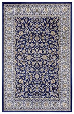 Nouristan Aljars Design Tapis Oriental - Tapis Oriental à Poils Courts - Idéal pour Salon, Cuisine, Chambre à Coucher, Bureau, Salle à Manger - 120 x 170 cm - Bleu crème