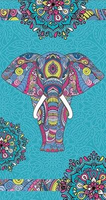 Miracle Home. Microfiber Elefant handduk, 100% polyester, 95 X 175 Cm. 11828