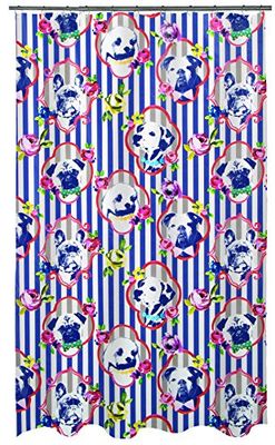 Spirella anti-mögel duschdraperi hundar superman antibakteriell, tvättbar, vattentät PEVA 180 x 200 cm brun färgglad vit