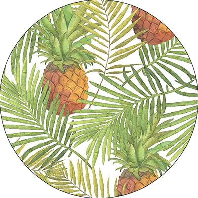 Bonateks, Ronde digitaal bedrukte muismat, antislip onderkant, voor kantoor en thuis, diameter: 22 cm