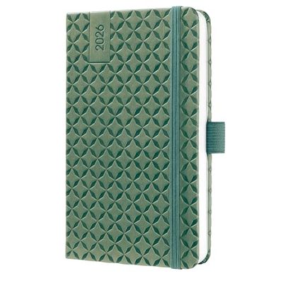 SIGEL J6134 Wochenkalender Jolie 2026, ca. A6, grün: Agenda Jolie, Flair, Natural Green, Hardcover