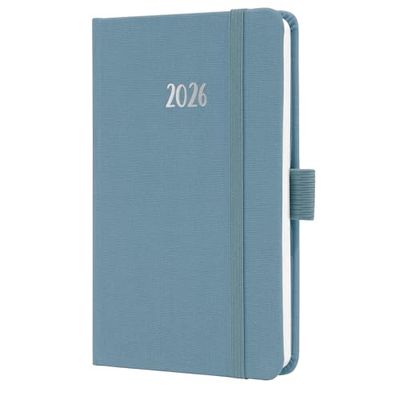 SIGEL J6400 Wochenkalender Jolie 2026, ca. A6, blau: Agenda Jolie, Feel, Powder Blue, Hardcover