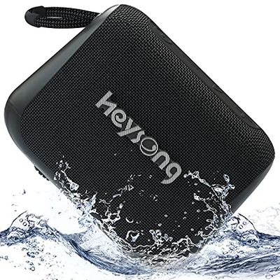 Heysong Altoparlante Bluetooth Impermeabile, Altoparlante Doccia Portatile Wireless con Stereo Wireless, IPX7, Tempo di Riproduzione 24 Ore, Altoparlante per Accessori Camera da Letto, Regalo per Uomo