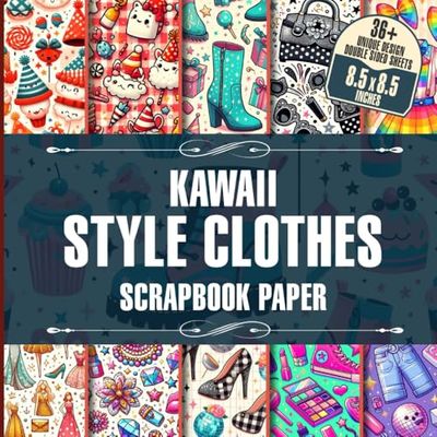 Kawaii Style Clothes Scrapbook Paper: 36 Cute Kawaii Designs For Crafting, Junk Journaling, Decoupage, Card Making, And Mixed Media