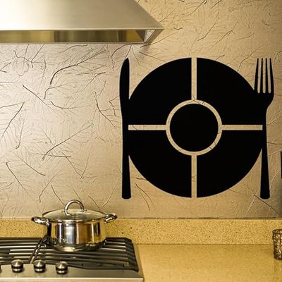 Ambiance - Adhesivo decorativo para pared (50 x 55 cm), color negro