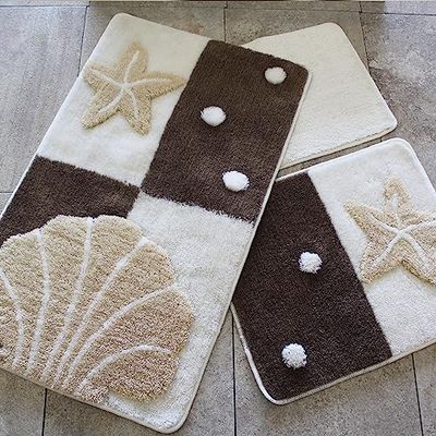 Setmat Set (3 stycken) brun och vit