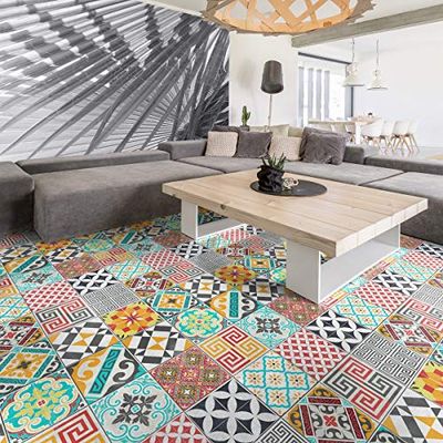 Ambiance-Live col-floor-RV-0599 Autocolantes para azulejos de chão, vinil, timeo, 60 x 100 cm
