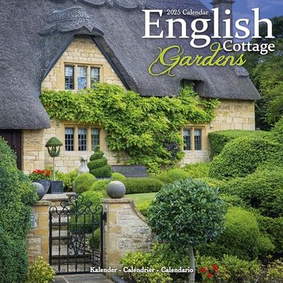 English Gardens 2025 Square Wall Calendar | Garden, Nature, Floral Calendar ENGLISH EDITION