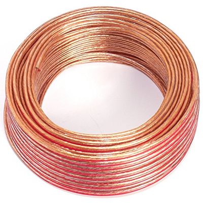 Luidsprekerkabel 2x0,50mm2-25m - transparant - CCA - audiokabel - luidsprekerkabel