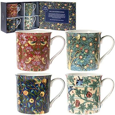 LEONARDO lesser and pavey LP93068 - Caneca de cerâmica (4 unidades, 12 x 8 x 9 cm), design de William Morris