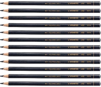 STABILO All - Coloured and Graphite Pencil - Pack of 12 - Black