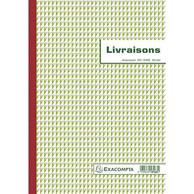 Exacompta - Ref. 13163E - 1 Manifold LIVRAISONS - 50 genummerde carbonloze vellen in 3 exemplaren (1 origineel + 2 exemplaren) - A4-formaat - gemaakt in Frankrijk