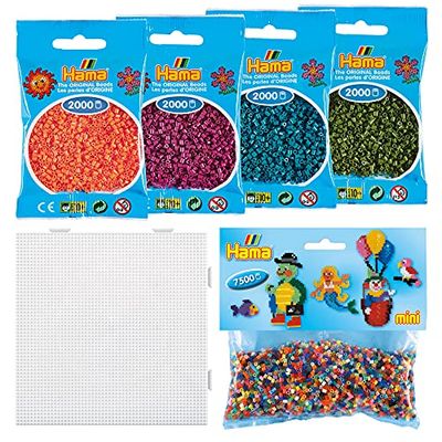 Hama - Surtido Mini "Basic" - Perlas para planchar - Tamaño mini ø 2,5 mm - Ref. S245