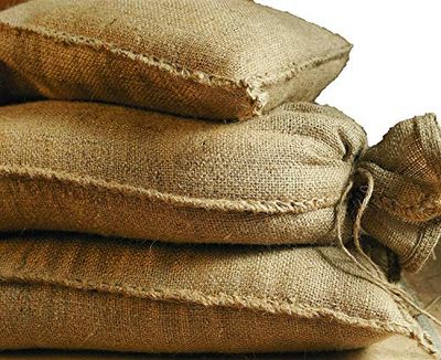 NOOR Zandzakken jute 20 kg (30 x 60 cm), verpakking van 10 stuks, ongevuld, ideale bescherming tegen overstromingen, stabiele zakken