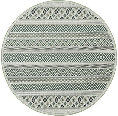 Mia's Teppiche Martina intérieur et extérieur Tapis Vert - Design 2-160 cm Rond