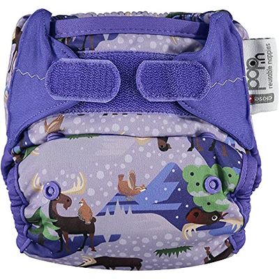 Close Pop-in premium bamboe doek luier met Aplix sluiting - verstelbaar één maat geboorte tot potje elegant printontwerp - eland
