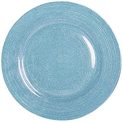 H&h set 6 sottopiatti glossy in vetro colorato cm 32