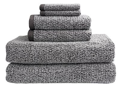 Everplush Bath Sheet 6 Piece Value Pack, Grey