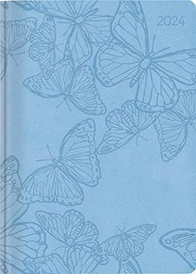 Ladytimer Deluxe Sky 2024 Pocket Calendar A6 (10.7 x 15.2 cm) Tucson Cover with Embossed Motif Weekly 128 Pages Alpha Edition