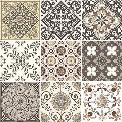 Ambiance Sticker Revestimientos Autoadhesivos para Cocina y Baño Ibiza - 9 Vinilo Azulejos de 15 x15 cm