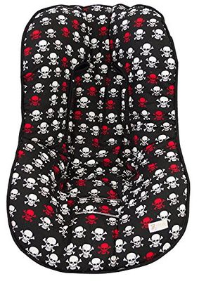 Housse matelas universelle pour groupe 0 ou Maxi-Cosi. Modèle crâne. Grille 3d