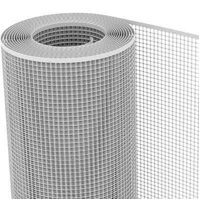 TENAX Quadra 10 zilver 1,00 x 3 m, beschermingsnet van kunststof voor balkon, terras, poort en omheining