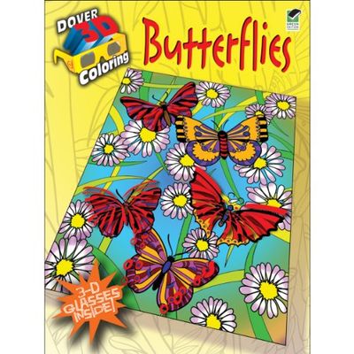 3-D Coloring Book - Butterflies (Dover 3-D Coloring Book)