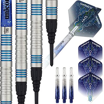 Unicorn Soft Tip Darts Set | Core XL T95 Series Style 2 | 95% Tungsten Barrels with Blue Accents | 20 g