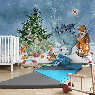 apalis enfants Papier peint papier peint intissé le Largeur de Noël papier peint photo, papier peint photo non tissé papier peint Décoration murale murale Bleu, 94587–669003–1374992