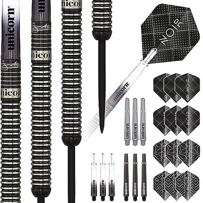 Unicorn Noir-Gary Anderson 90 Percent dardo de tungsténio, unissexo para adultos, preto, 25 g