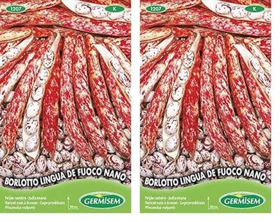 Germisem Borlotto Lingua de Fuoco Nano Semi di Fagioli Francesi 100 g (Confezione da 2)