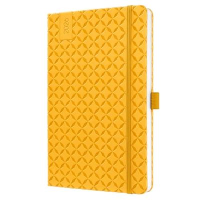 SIGEL J6117 Wochenkalender Jolie 2026, ca. A5, gelb: Agenda Jolie, Flair, Mango Yellow, Hardcover