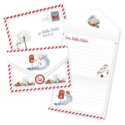 LINA OFFICINE GRAFICHE CREATIVE Jultomtebrev snögubbe med brevlåda