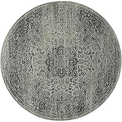 SAFAVIEH Tapis Traditionnel Pour Salon, Salle à manger, Chambre à coucher - Vintage Collection, Tapis à poil court, Gris et épicéa, 183 X 183 cm