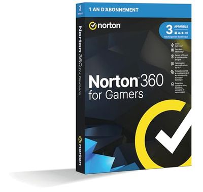 Norton 360 for Gamers 2025 | 3 Appareils | 12 Mois |Envoi par la poste