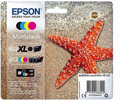 EPSON Multipack 4 Colours 603 XL Black/Std. CMY, C13T03A94020