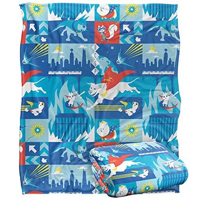DC LEAGUE OF SUPER PETS Silky Touch Super Soft Throw Blanket 152 x 127 cm