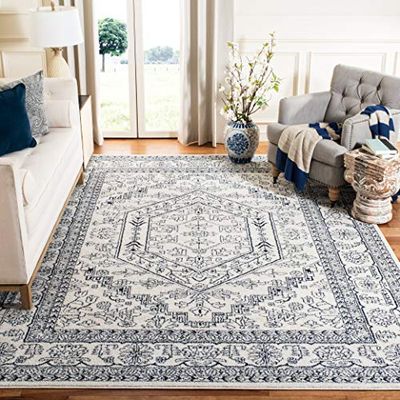 Safavieh "Odessa" matta vintage 4' x 6' Ivory/Navy