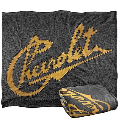 Chevrolet-deken, 152 x 127 cm, gestikt Chevrolet Script, Silky Touch, superzachte plaid